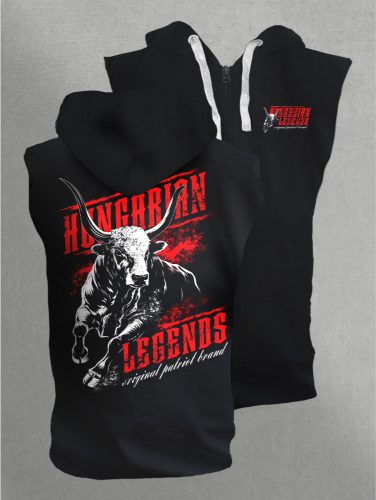 Szürkemarha - OPB férfi kapucnis, cipzáras mellény