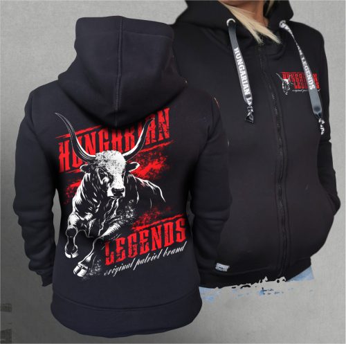 Szürkemarha - OPB női cipzáras, kapucnis pulóver