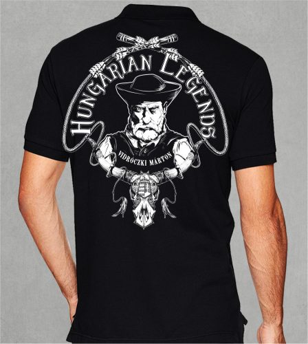 Vidróczki Márton - karikás ostorral  férfi galléros póló