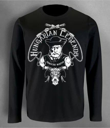 Vidróczki Márton - karikás ostorral  férfi hosszú ujjú póló