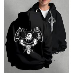   Vidróczki Márton - karikás ostorral gyerek kapucnis, cipzáras pulóver