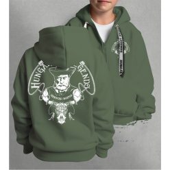   Vidróczki Márton - karikás ostorral gyerek kapucnis, cipzáras pulóver