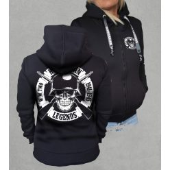 World War II női cipzáras, kapucnis pulóver