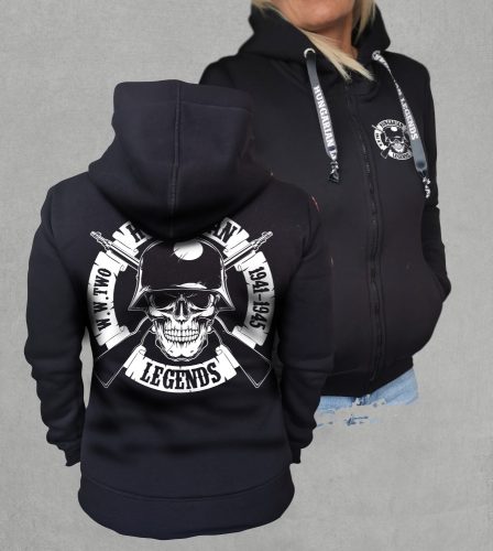 World War II női cipzáras, kapucnis pulóver