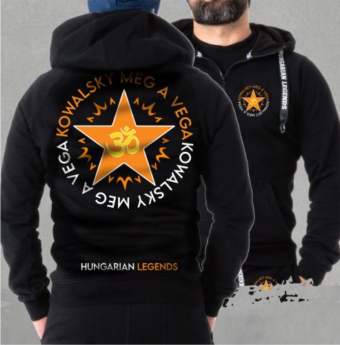 Kowalsky meg a Vega - Csillag logó férfi kapucnis, cipzáras pulóver