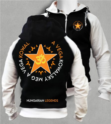 Kowalsky meg a Vega - Csillag logó férfi kapucnis, cipzáras pulóver