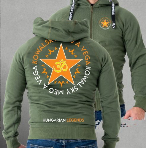 Kowalsky meg a Vega - Csillag logó férfi kapucnis, cipzáras pulóver