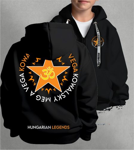 Kowalsky meg a Vega - Csillag logó gyerek kapucnis, cipzáras pulóver