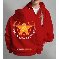   Kowalsky meg a Vega - Csillag logó gyerek kapucnis, cipzáras pulóver