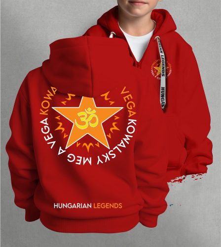 Kowalsky meg a Vega - Csillag logó gyerek kapucnis, cipzáras pulóver