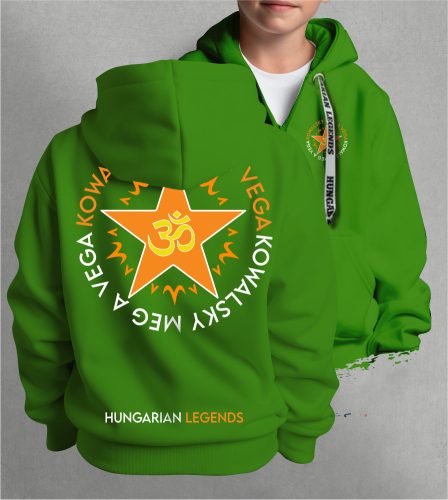 Kowalsky meg a Vega - Csillag logó gyerek kapucnis, cipzáras pulóver