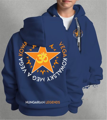 Kowalsky meg a Vega - Csillag logó gyerek kapucnis, cipzáras pulóver