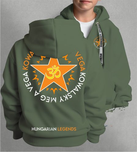 Kowalsky meg a Vega - Csillag logó gyerek kapucnis, cipzáras pulóver