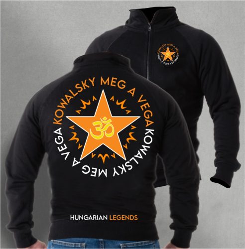 Kowalsky meg a Vega - Csillag logó férfi cipzáras, galléros pulóver