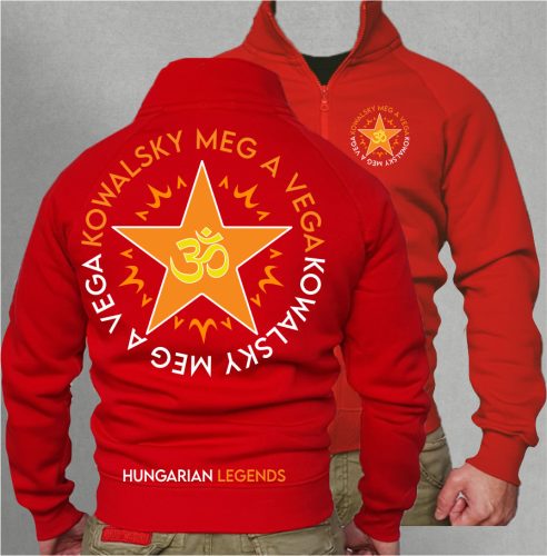 Kowalsky meg a Vega - Csillag logó férfi cipzáras, galléros pulóver