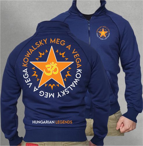 Kowalsky meg a Vega - Csillag logó férfi cipzáras, galléros pulóver