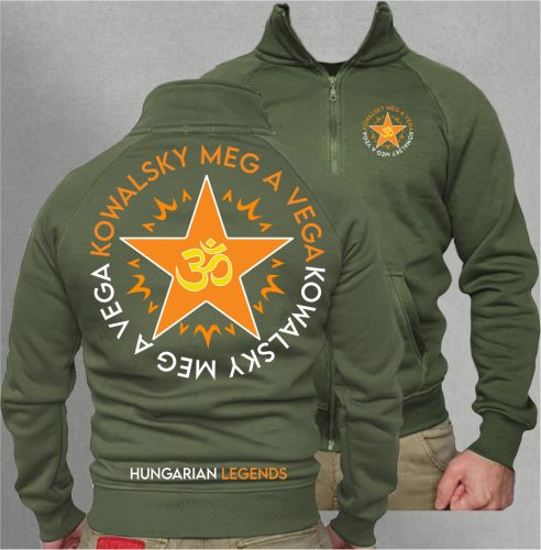 Kowalsky meg a Vega - Csillag logó férfi cipzáras, galléros pulóver