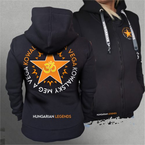 Kowalsky meg a Vega - Csillag logó női cipzáras, kapucnis pulóver