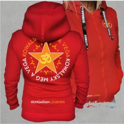   Kowalsky meg a Vega - Csillag logó női cipzáras, kapucnis pulóver