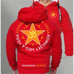   Kowalsky meg a Vega - Csillag logó férfi sherpa béléses cipzáras pulóver