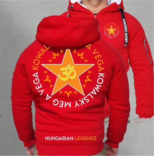 Kowalsky meg a Vega - Csillag logó férfi sherpa béléses cipzáras pulóver