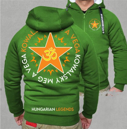 Kowalsky meg a Vega - Csillag logó férfi sherpa béléses cipzáras pulóver