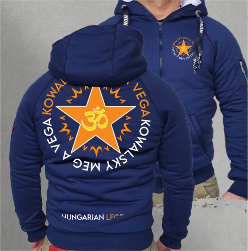 Kowalsky meg a Vega - Csillag logó férfi sherpa béléses cipzáras pulóver