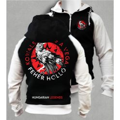   Kowalsky meg a Vega - Fehér holló férfi kapucnis, cipzáras pulóver