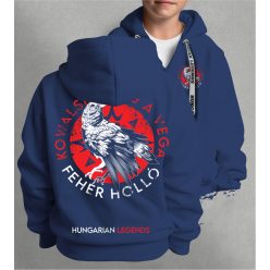   Kowalsky meg a Vega - Fehér holló gyerek kapucnis, cipzáras pulóver