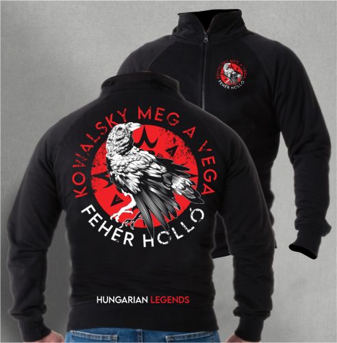 Kowalsky meg a Vega - Fehér holló férfi cipzáras, galléros pulóver