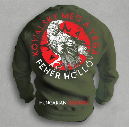 Kowalsky meg a Vega - Fehér holló férfi kerek nyakú pulóver