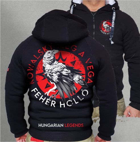 Kowalsky meg a Vega - Fehér holló férfi sherpa béléses cipzáras pulóver