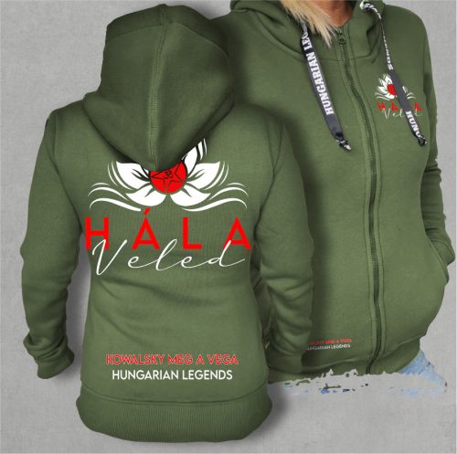 Kowalsky meg a Vega - Hála Veled női cipzáras, kapucnis pulóver