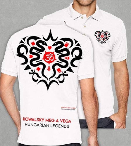 Kowalsky meg a Vega - Szív logó férfi galléros póló