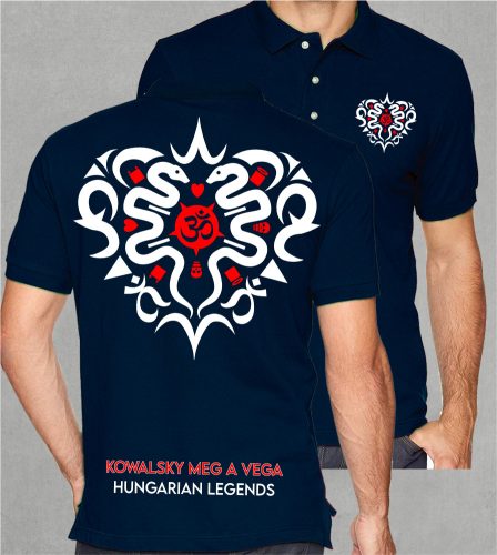 Kowalsky meg a Vega - Szív logó férfi galléros póló