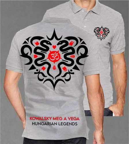 Kowalsky meg a Vega - Szív logó férfi galléros póló