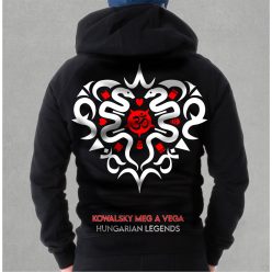   Kowalsky meg a Vega - Szív logó férfi kapucnis, cipzáras pulóver