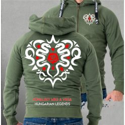   Kowalsky meg a Vega - Szív logó férfi kapucnis, cipzáras pulóver