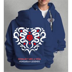   Kowalsky meg a Vega - Szív logó gyerek kapucnis, cipzáras pulóver