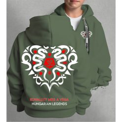   Kowalsky meg a Vega - Szív logó gyerek kapucnis, cipzáras pulóver