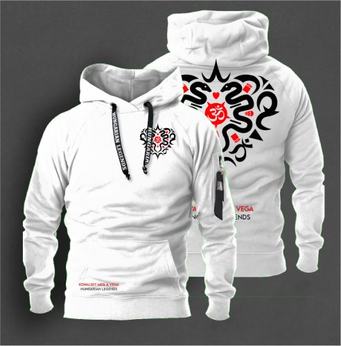 Kowalsky meg a Vega - Szív logó férfi kapucnis, belebújós pulóver