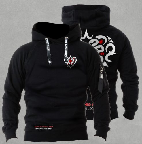 Kowalsky meg a Vega - Szív logó férfi kapucnis, belebújós pulóver