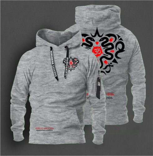 Kowalsky meg a Vega - Szív logó férfi kapucnis, belebújós pulóver