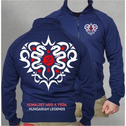   Kowalsky meg a Vega - Szív logó férfi cipzáras, galléros pulóver