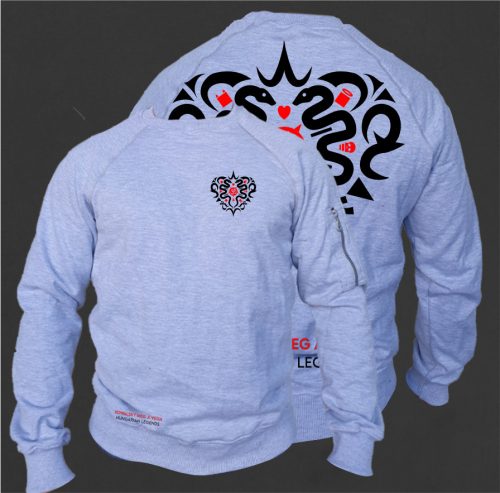 Kowalsky meg a Vega - Szív logó férfi kerek nyakú pulóver