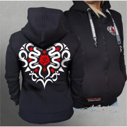   Kowalsky meg a Vega - Szív logó női cipzáras, kapucnis pulóver