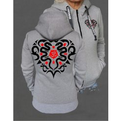   Kowalsky meg a Vega - Szív logó női cipzáras, kapucnis pulóver