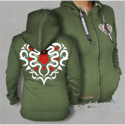   Kowalsky meg a Vega - Szív logó női cipzáras, kapucnis pulóver