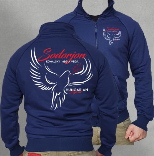 Kowalsky meg a Vega - Sodorjon férfi cipzáras, galléros pulóver