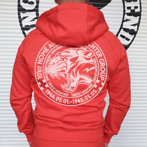 101. Puma mintás férfi kapucnis cipzáras pulóver - hímzett mintával